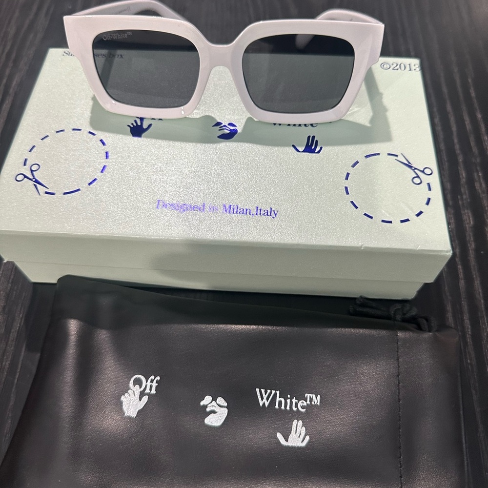 Off-White Bold White Sunglasses